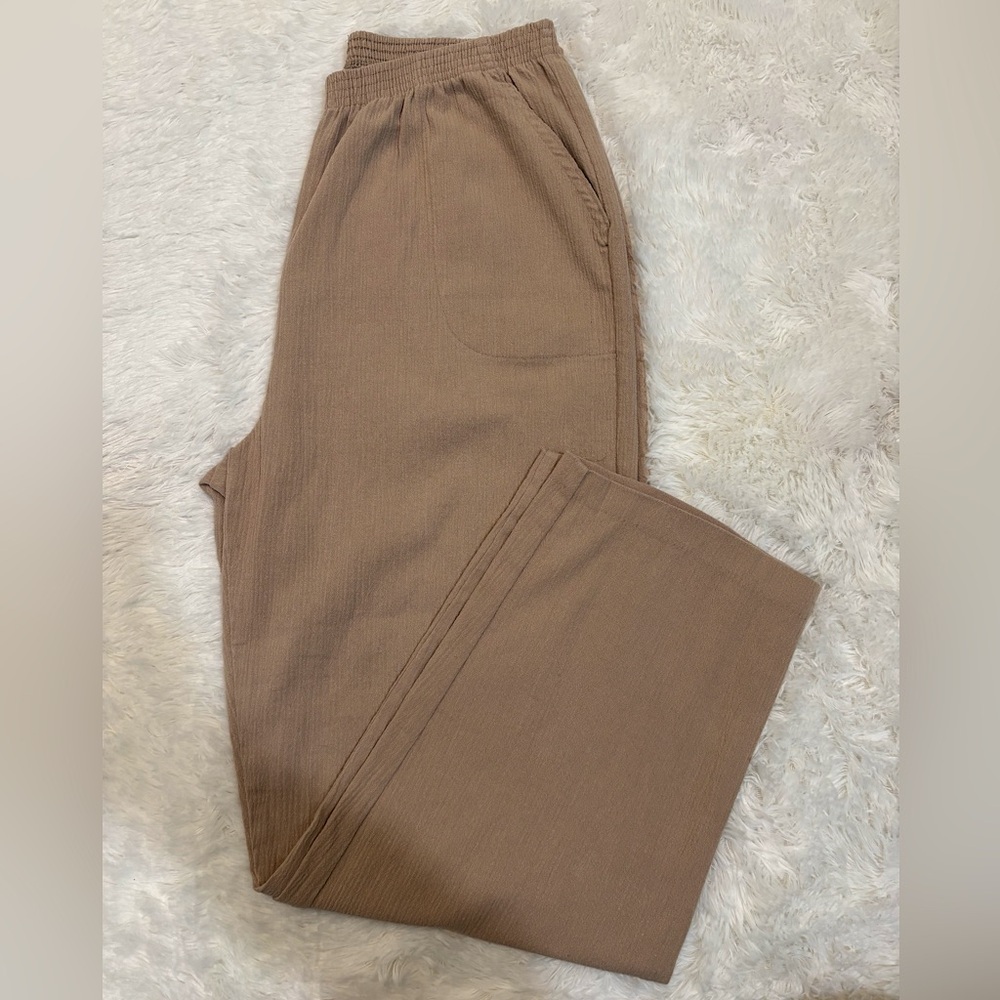 Boca Bay Casual Wide Leg Ankle Beach Pants Size 14 Petite Vintage